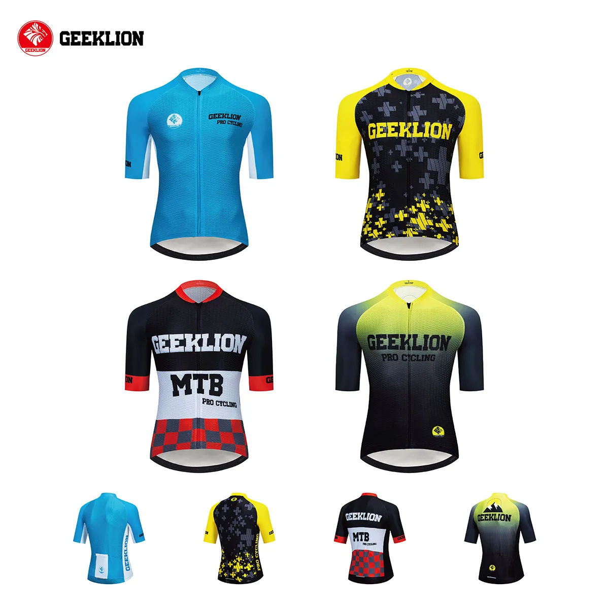 Short Sleeves Team Cycling Clothing Geeklion Summer Cyclist Maillot Men