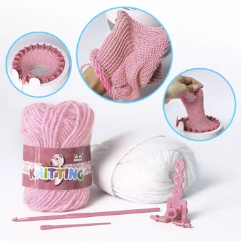 

Hand Woven Wool Machine Toys Hand Knitting Machine Loom Children Educational Toy Knitting Tools JS23