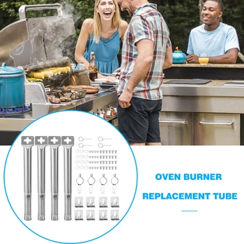 

Small Front to Rear Grill Inflamer Tube High Temperature Resistant Grill Pipe Picnic Tool Easily Carrying BBQ Tools