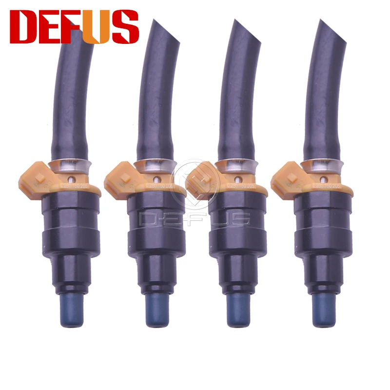 DEFUS 4X 0280150205 Fuel Injector Tail Nozzle Bico For Opel Ascona Astra Manta Carlton Senator 1.8-3.0L Petrol 817744 90141740