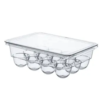 

1pc Plastic Egg Tray 12 Grid Transparent Portable Eggs Storage Container Egg Holder Eggs Storage Rack for Kitchen Restaurant