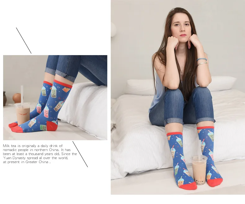 Модные женские новые Веселые носки, хлопковые цветные необычные забавные носки с героями мультфильмов, короткие носки для девочек-подростков, Красивые забавные носки