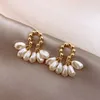 2022 corée du sud nouvelle mode Baroque perle boucles d'oreilles tempérament personnalité polyvalent pendentif boucles d'oreilles élégant bijoux pour les femmes ► Photo 1/6