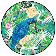 Тропическое растение пальмовый лист черепаха Leavea Попугай животное круглый ковер компьютерное кресло коврик для гостиной коврик для детской спальни