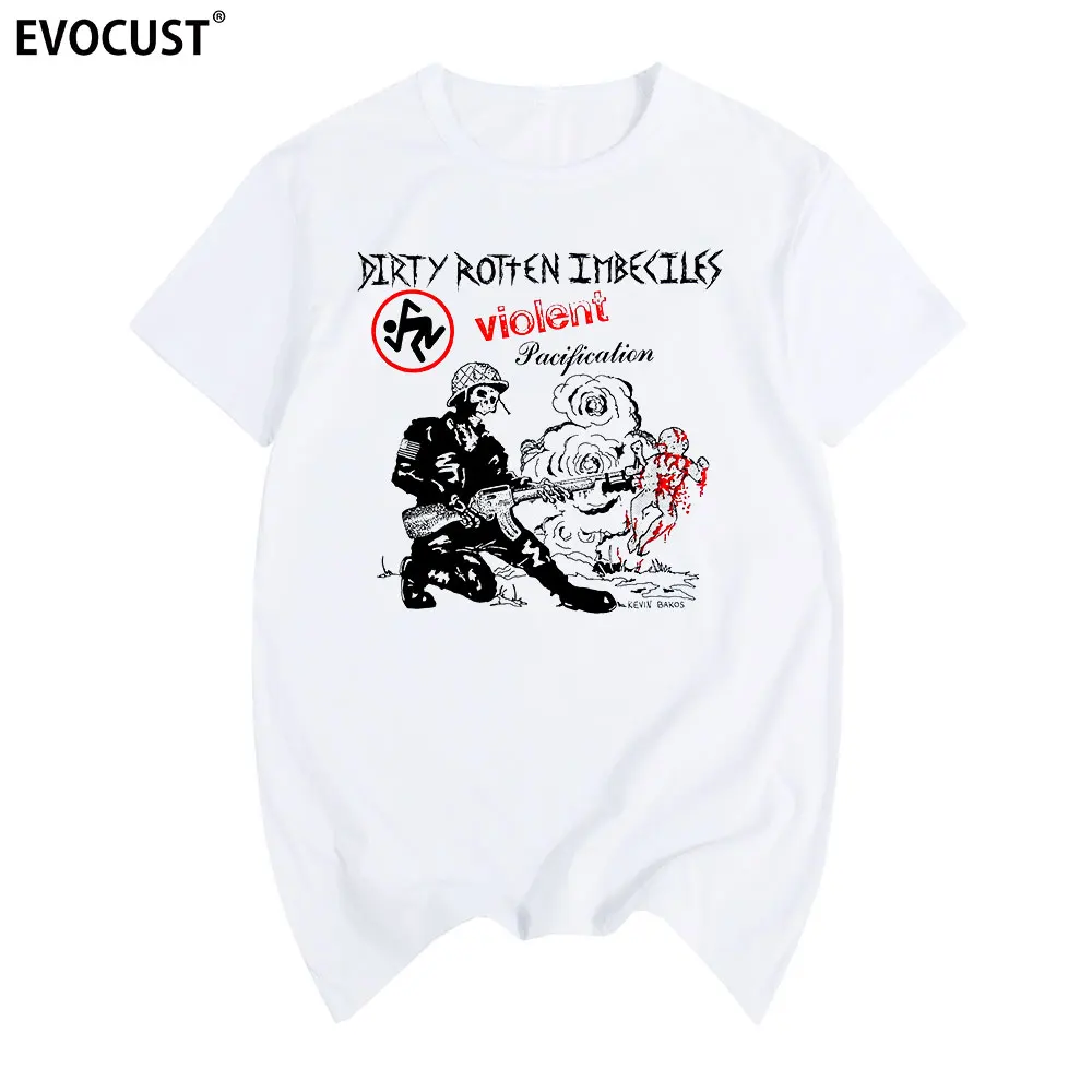 Винтажная Хлопковая мужская футболка с надписью Dirty Rotten Imbeciles D.R.I трэш метал рок