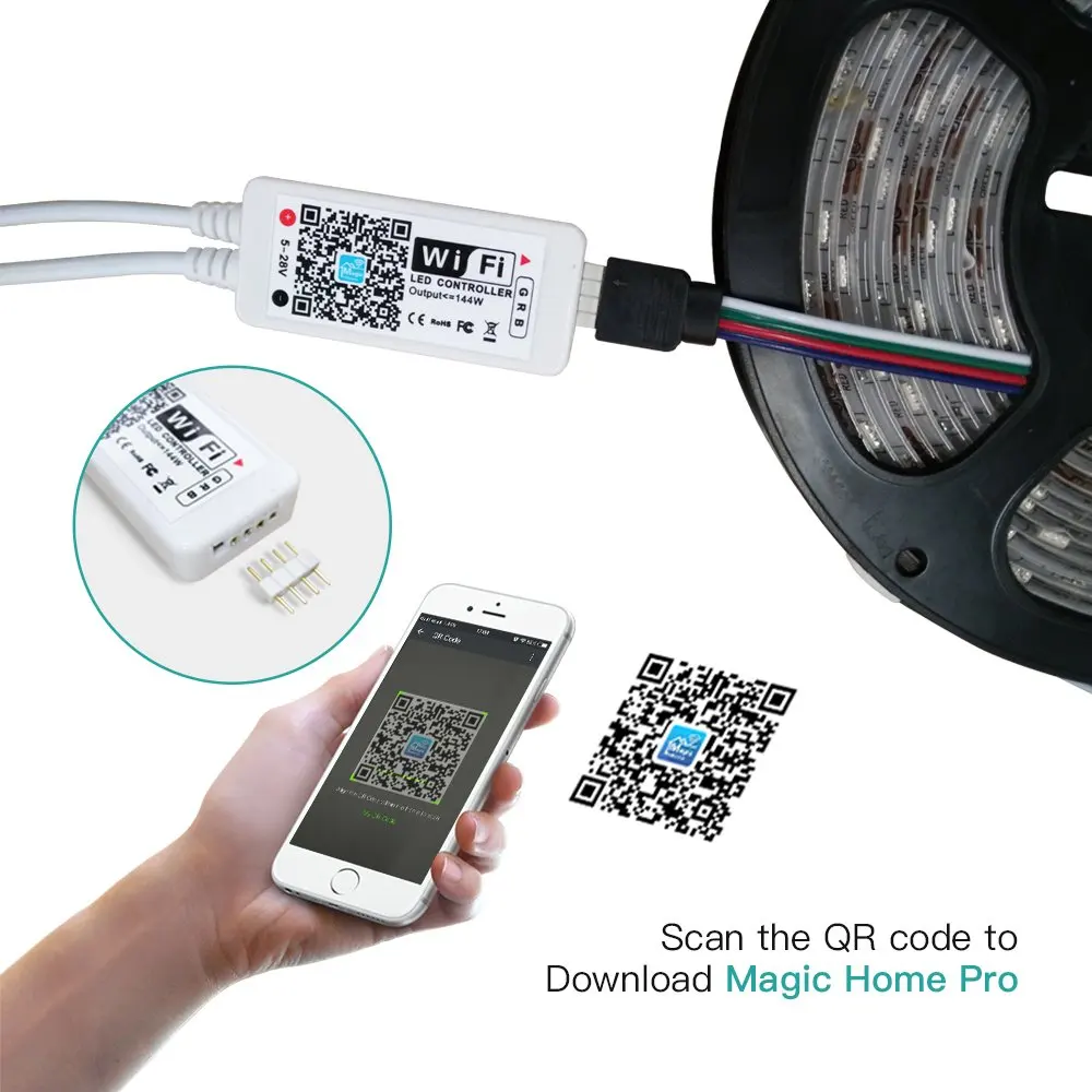 Magic Home-Controlador De Tira LED RGBW RGBWC, Control Remoto RF.