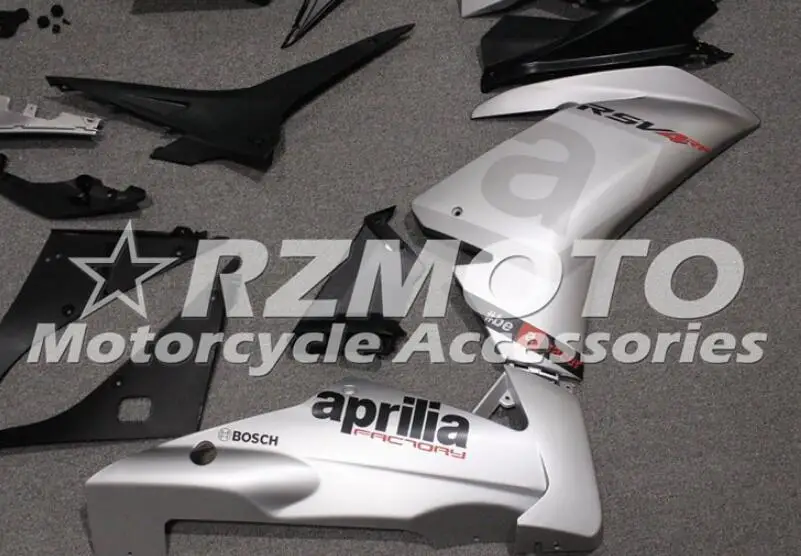 Литьевая Форма ABS Обтекатели комплект подходит для Aprilia RSV4 1000 2009- 09 10 11 12 13 14 Пользовательские серебро матовый