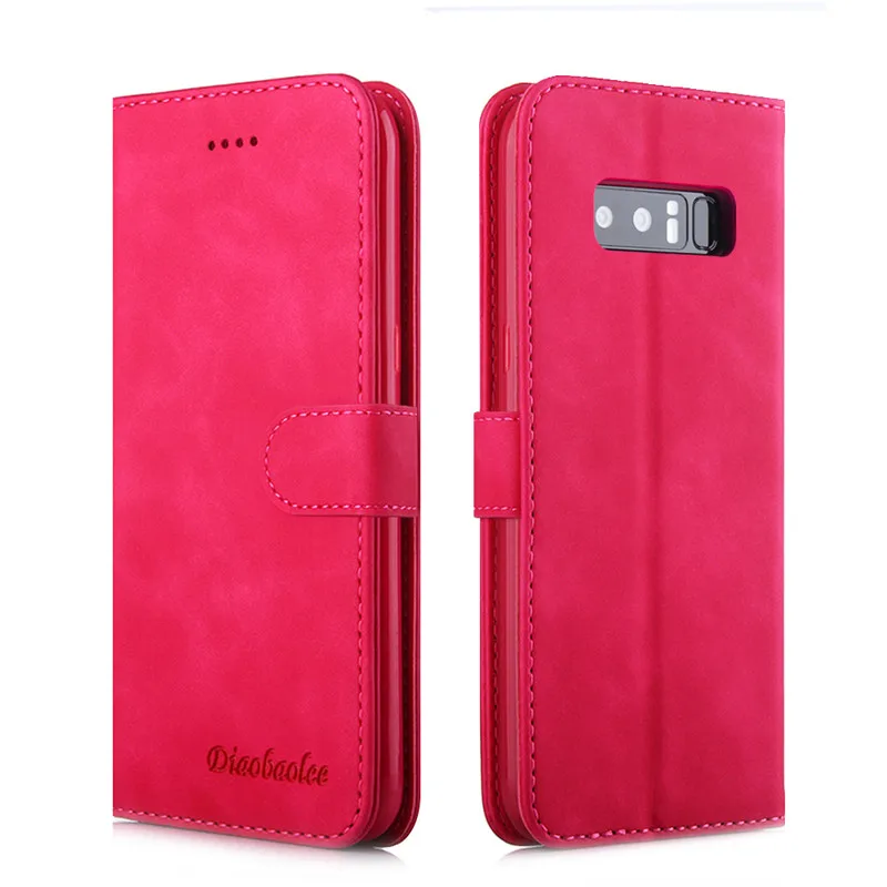 Винтаж кожаный чехол для samsung Galaxy Note 8, 9, 10, чехол-книжка с бумажником для samsung S10E S10 S9 S8 плюс A10 A20 A30 A40 A50 - Цвет: Красный