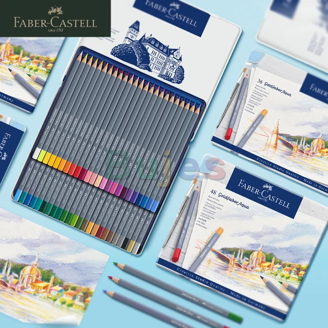 Goldfaber Aqua watercolour pencil, tin of 48