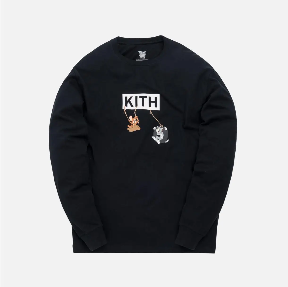 19ss Kith X Tom футболка 1:1 высокое качество Kith футболка с длинными рукавами хип-хоп Уличная Джастин Бибер КИТ футболка s для мужчин и женщин - Цвет: black1