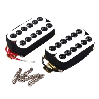

2 White Double Coil Metal Electric Guitar Pickups Humbucker Pickups Neck And Bridge Set