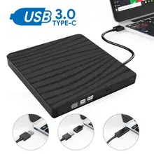 KuWFi USB 3,0 Externe CD Stick Typ C Externe CD Stick Dual Interface DVD Brenner Schriftsteller DVD-RW DVD ROM Player für Laptop & PC