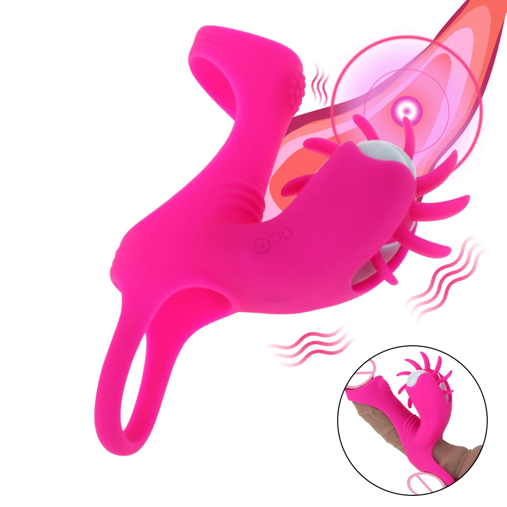 Vibrating Tongue And Nipple Stimulator Ring For Sensual Play_voghion.com