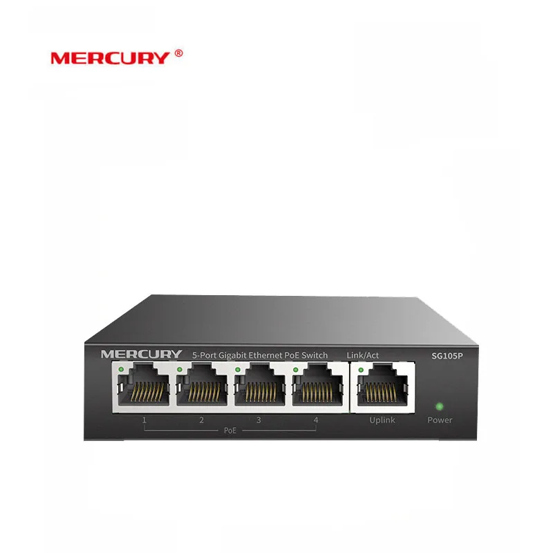 

Mercury 5 Port 10/100/1000Mbps Gigabit PoE Switch Power Over Ethernet For IP Camera AP monitoring Up 30W per ( SG105P )