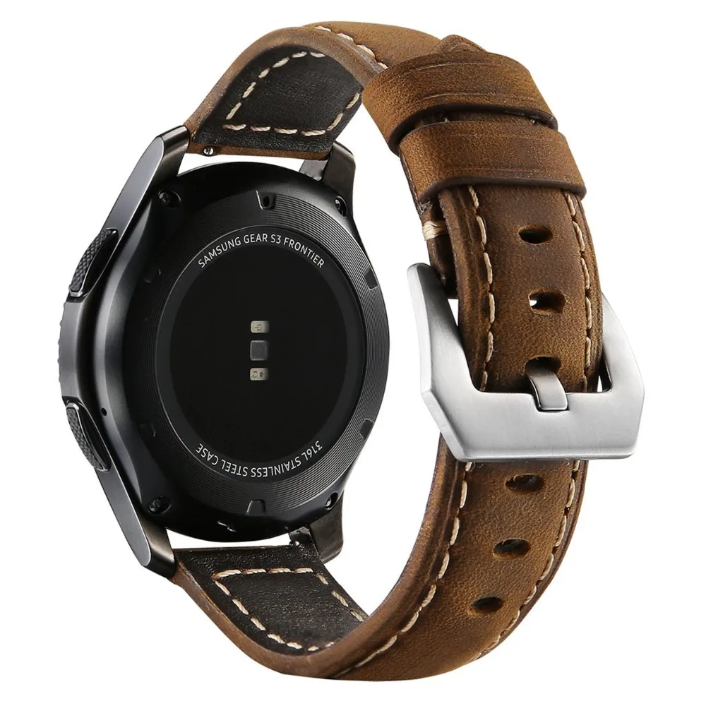 Huawei watch GT 2 кожаный ремешок для samsung Galaxy watch 46 мм gear s3 Frontier band браслет 22 мм ремешок gear S 3 Классический 46 мм