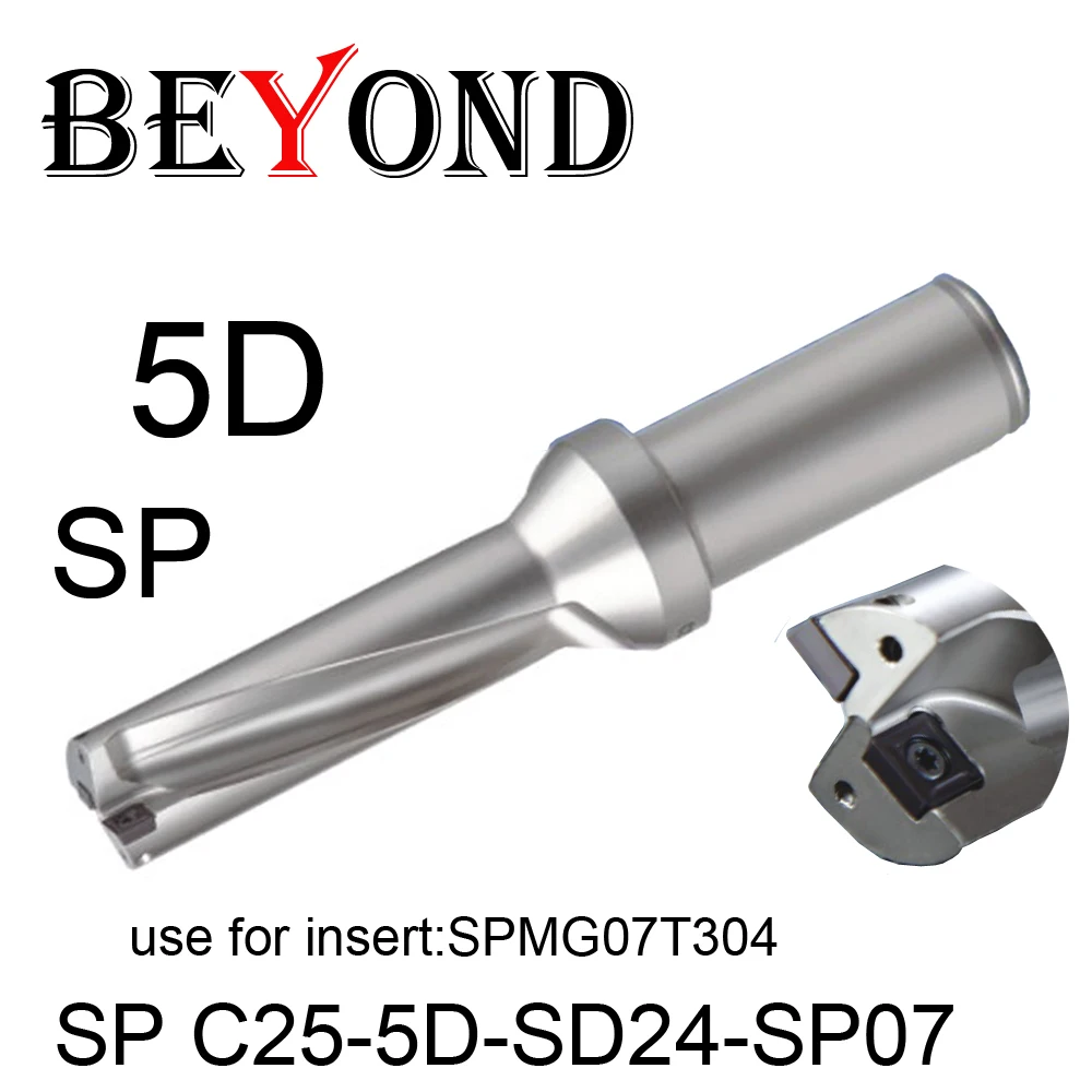 

BEYOND Drill Bit 5D 24mm SP C25-5D-SD24-SP07 U Drilling use Insert SPMG SPMG07T304 Indexable Carbide Inserts Tools CNC Lathe