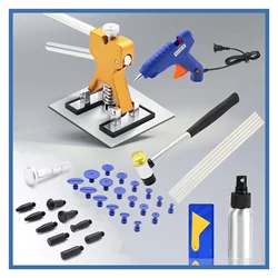 Kit de débosselage sans peinture, extracteur de Dent avec onglets d'extraction de colle pour véhicule, outils de débosselage 