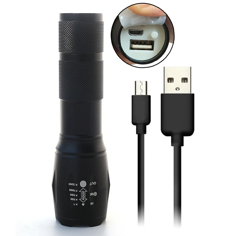 Z35 USB Перезаряжаемый светодиодный фонарик 10000 люменов CREE XM-L2 U3 XM-L T6 фонарик масштабируемый фонарик лампа освещение с usb-кабелем - Испускаемый цвет: A
