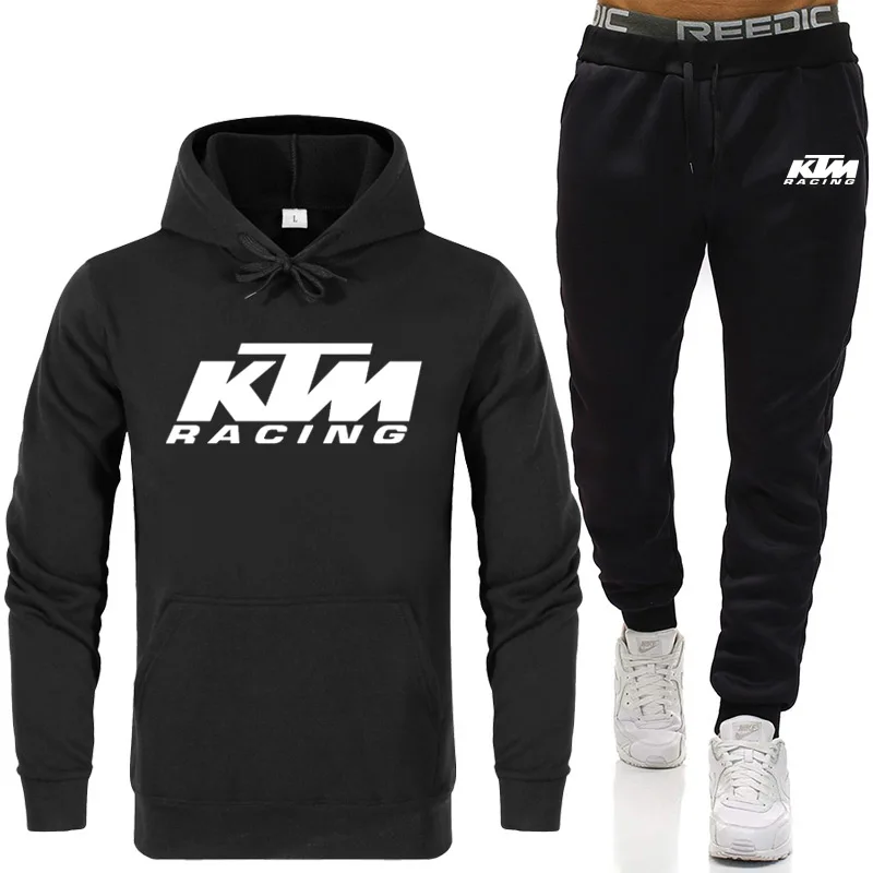 

KTM Hooded Sweatshirts 2020 New Sportswear Men Tracksuit Hoodie Autumn Brand Clothes Hoodies+Pants men sets