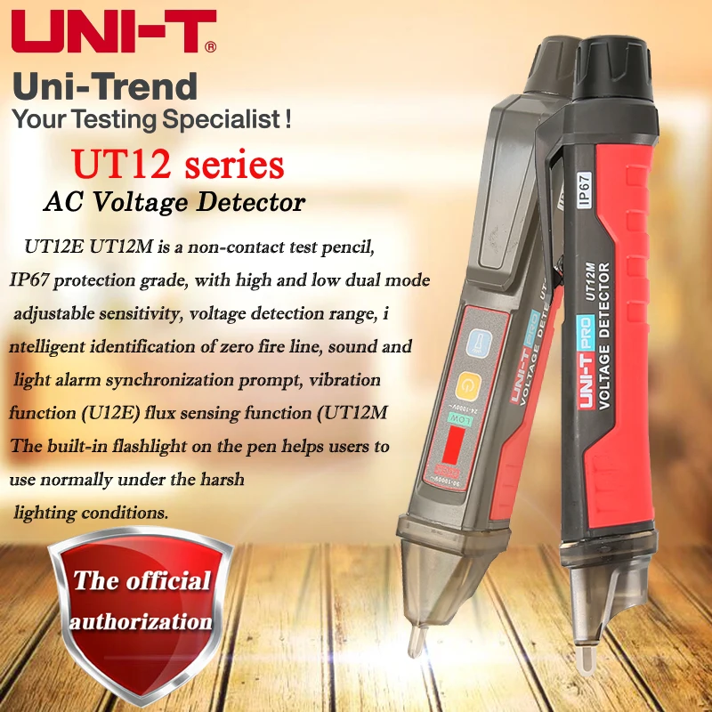 UNIT UT12E/UT12M/UT12D noncontact AC Voltage Detector; high and low