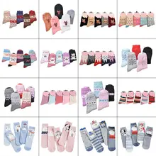 5 пар, женские зимние толстые носки ярких цветов из искусственной шерсти, теплые вязаные носки