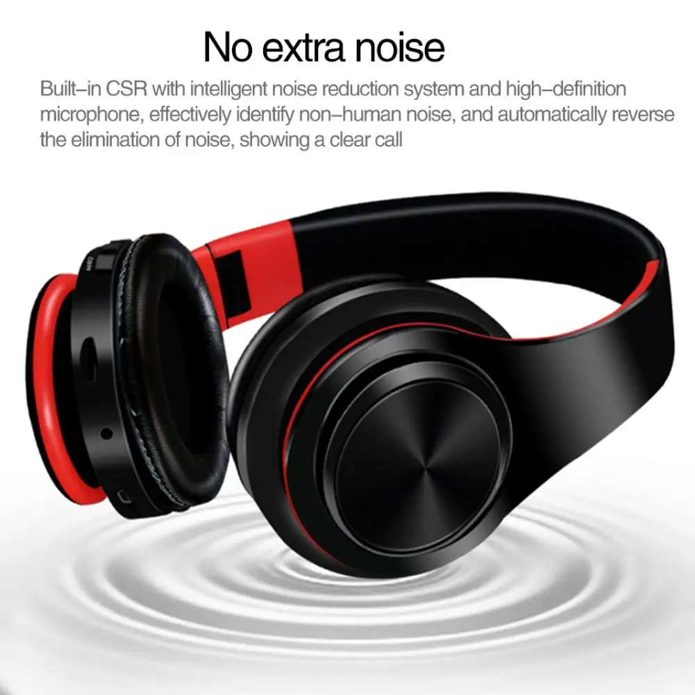 

Hifi Stereo Bluetooth Earphones Music Fm Sd Card Headset With Mic Headphone Sports