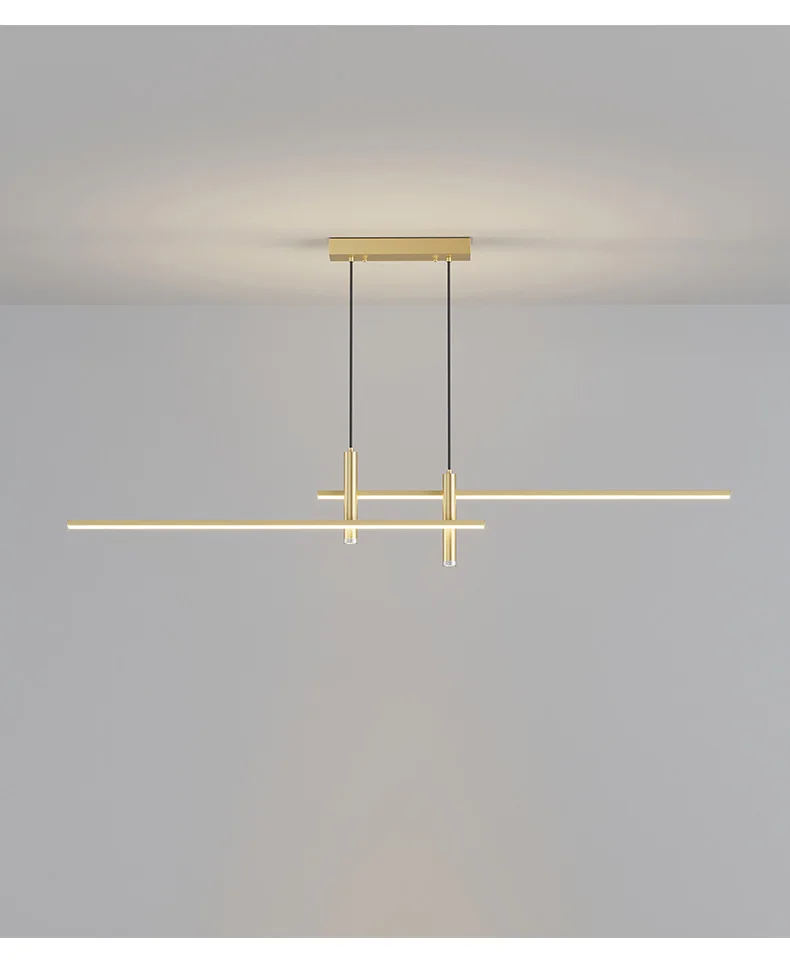 H3527f69ed67249e68b381459565293c5E Dining room chandelier simple modern minimalist lines Nordic Dining table light creative bar counter long strip designer lamps