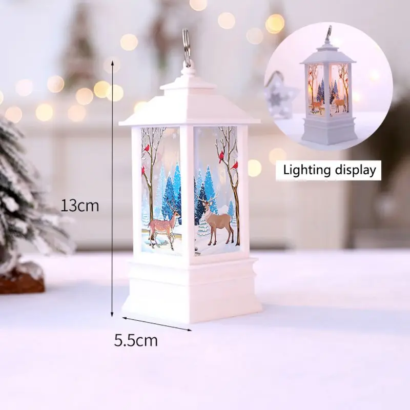 Рождественский светодиодный светильник-Имитация масляной лампы Рождественская свеча ночной Светильник Подвесной Орнамент Ремесло