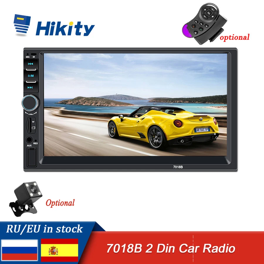 Автомагнитола Hikity 7018B 2 din автомобильный мультимедийный проигрыватель с