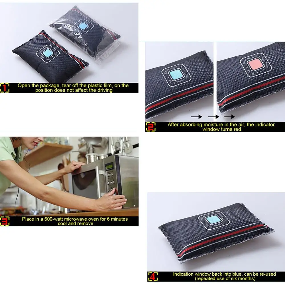  Universal Car Interior Desiccant Non-Toxic Silicone Desiccant Car Dehumidifier Moisture Damp Absorb