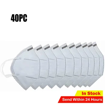 

40PC Face Mask Disposable Respirator Safety Mask Dust Mask Adjustable Soft Breathable Earloops Meltblown Cloth Mouth Cover Mask