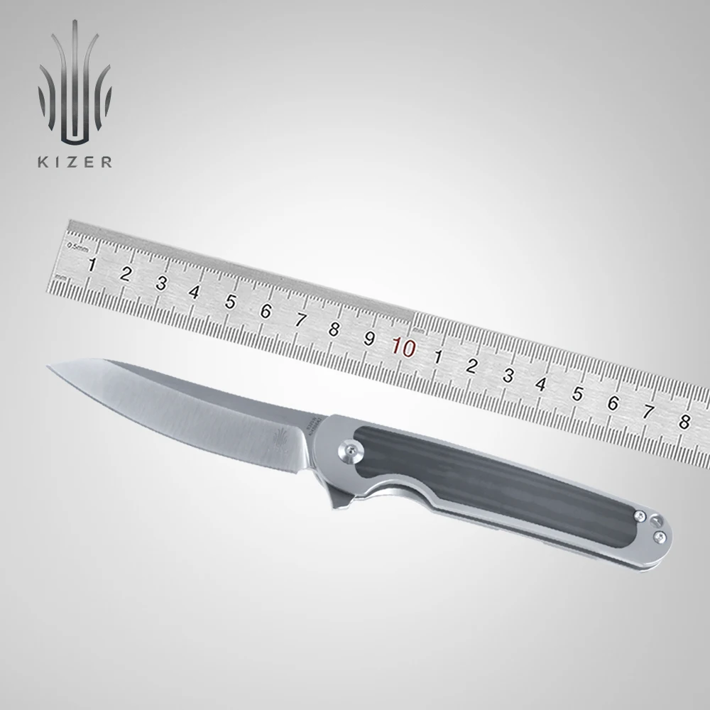 Складной нож Kizer KI4556A1/A2 клатч 2020 Новое поступление титановый + Микарта/углеродное