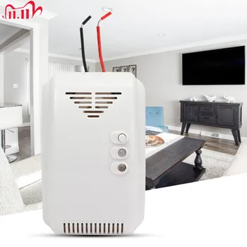 12V LPG 프로판 부탄 가연성 가스 누출 경보 감지기 센서, LED 플래시 경보 사운드 모터 경보 홈 보안 안전 GT