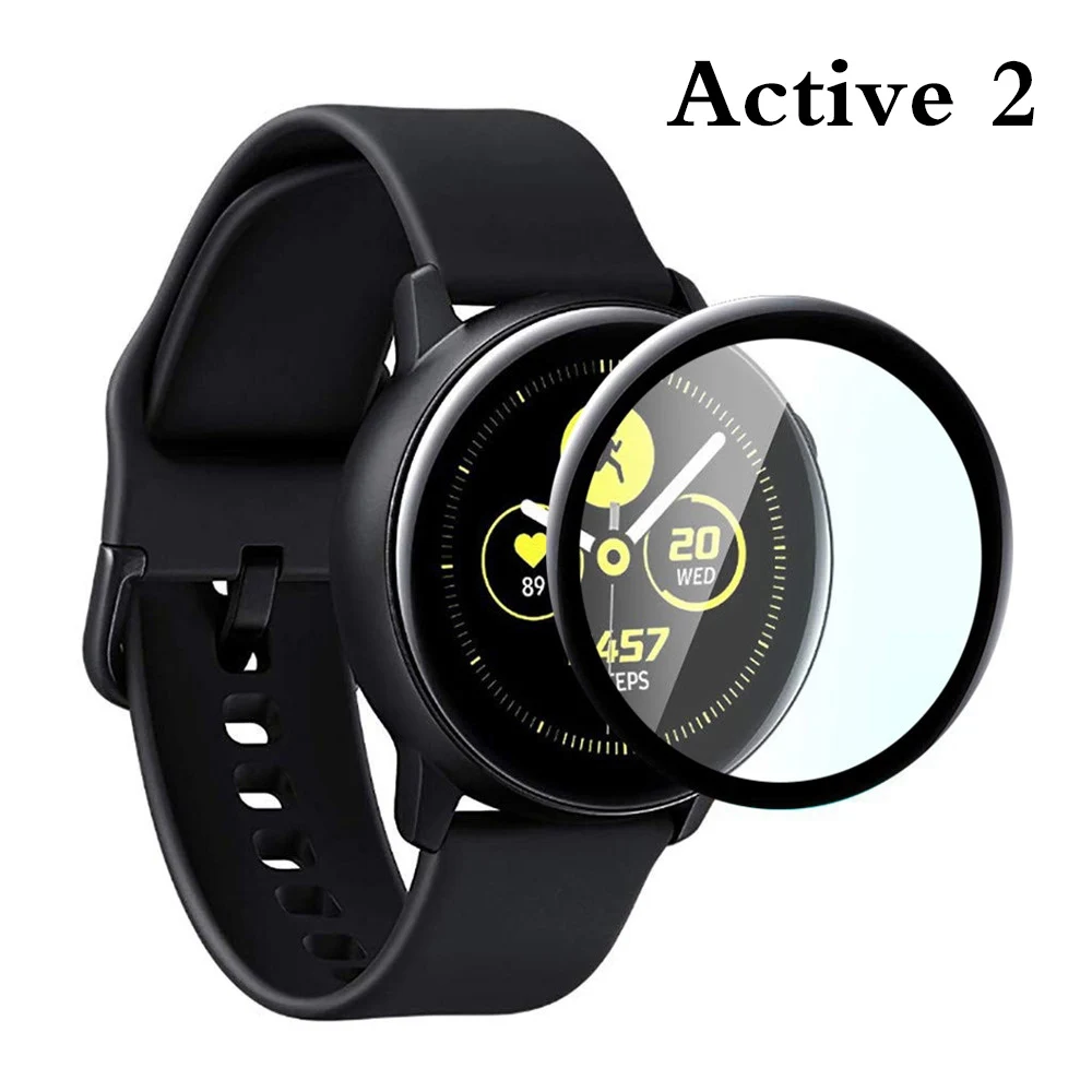 Tempered-Glass-Protector-Film-For-Samsung-Galaxy-Watch-Active-3D-Full-Screen-Protective-film-Soft-Fibre (1)