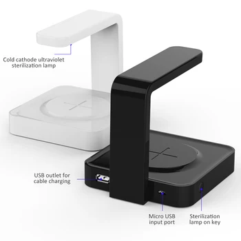 

2 In1 UV Sterilizer Wireless Phone Holder Phone Sanitizer Fast Charging Portable Phone Ultraviolet Disinfection Lamp UV Light