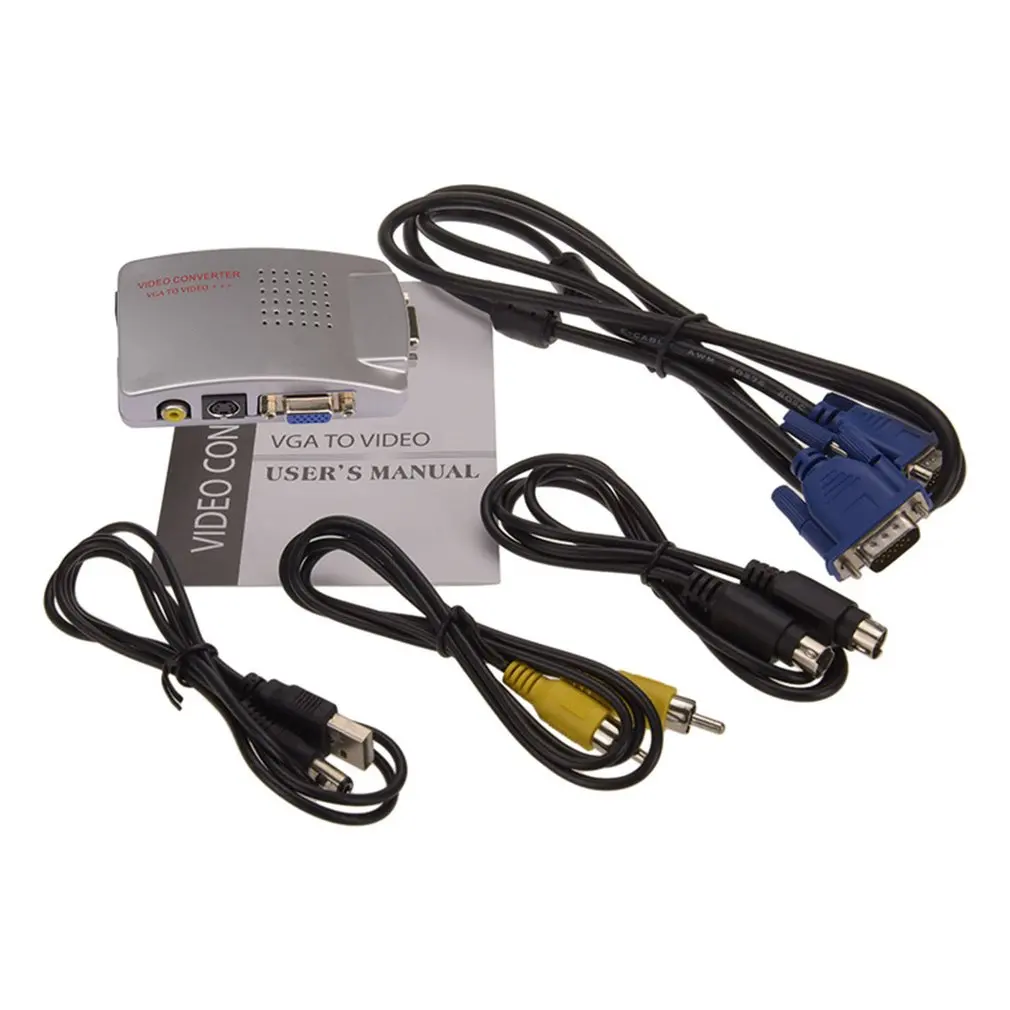 

Universal NTSC PAL VGA to TV AV RCA Signal Adapter Converter Video Switch Box Composite for Computer Laptop PC