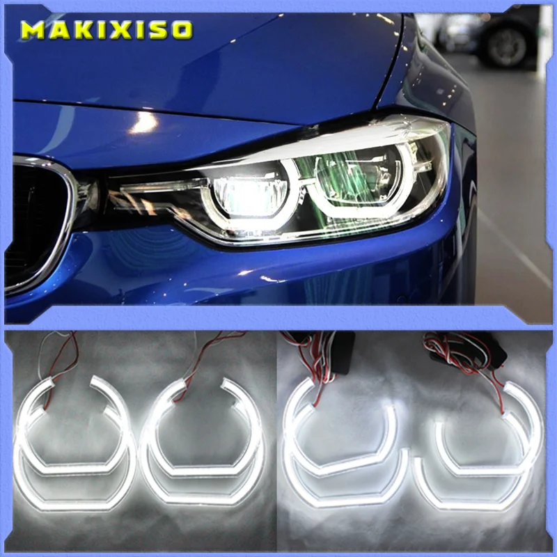 

Для BMW 3 серии E90 E92 E93 M3 купе и кабриолета 2007-2013 автостайлинг высокое качество DTM Стиль Белый Кристалл Светодиодные глаза ангела