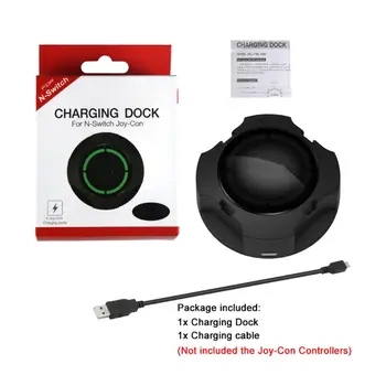 

4 In 1 Round Controller Charger Charging Dock Station Stand with Type C USB Charging Cable LED Indicator for Nintend Switch Joy-