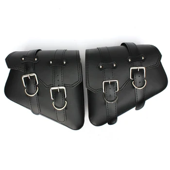 

2x universal motorcycle bag motorcycle saddlebag bag for Harley Black