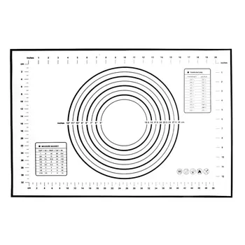 

60x40 Baking Mat Silicone Mat Kneading Mat Non-slip Baking and Mask Pad with Scale Kneading Dough Pad