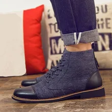 JAYCOSIN/модные мужские ботинки зимние теплые плюшевые ботильоны мужская зимняя повседневная обувь с острым носком мужские ботинки «Челси» на шнуровке размеры 39-48