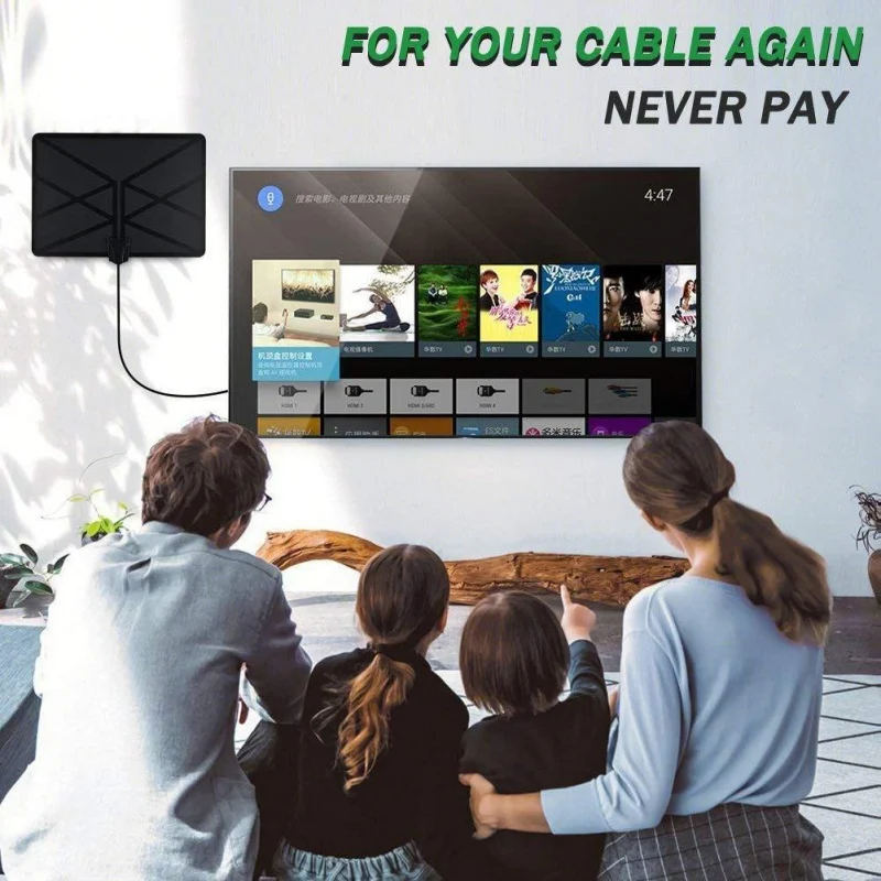 Супер 960 км ТВ Антенна Внутренняя усиленная цифровая HD ТВ антенна 4K HD DVB-T Freeview ТВ для местных каналов вещания домашнее ТВ