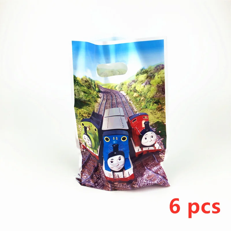 gift bags-10pcs Thomas& Friends украшения для вечеринки на день рождения для малышей высококачественные бумажные стаканчики и тарелки одноразовые столовые приборы - Цвет: gift bags-10pcs