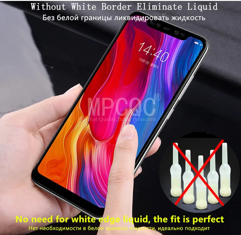 Полное покрытие из закаленного стекла для Xiaomi Mi 8 Lite стеклянный микс 3 2S A2 6X F1