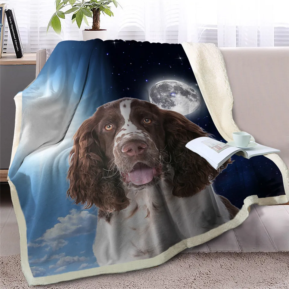 Blesslive одеяло для питомца собаки шерпы на кровать 3D Border Collie Throw Одеяло покрывало для животных день и ночь небо пейзаж чехол для дивана