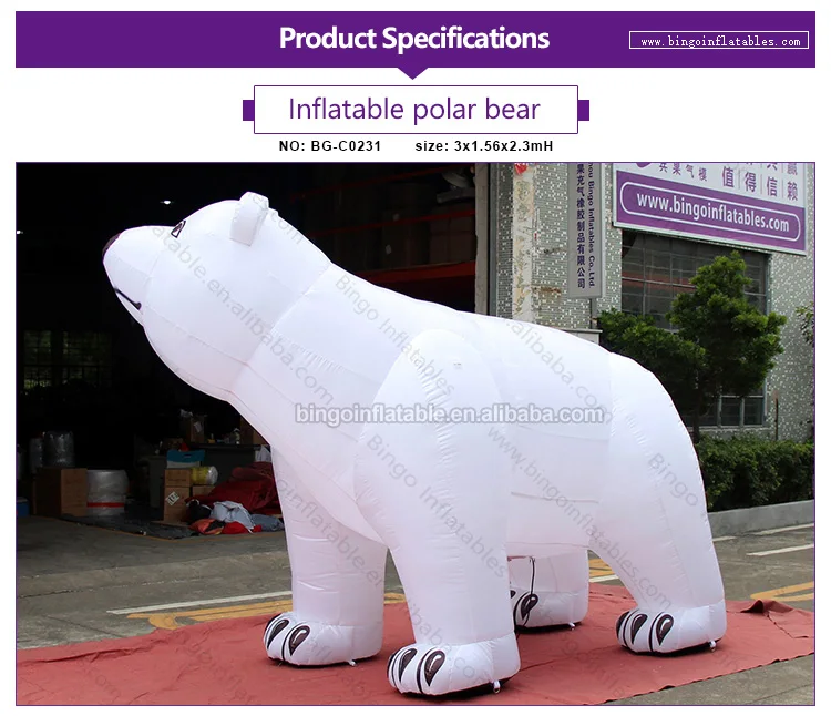 BG-C0231-Inflatable polar bear-bingoinflatables_1