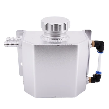 

Universal 1L Aluminum Auto Radiator Coolant Expansion Alloy Tank With Drain Plug 1000Ml(Silver)