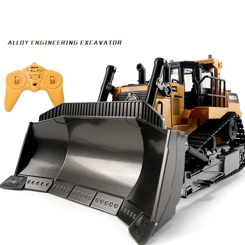 

Remote Control Truck 8CH RC Bulldozer Machine on Control Car Toys for Boys Hobby Engineering New Arrival Gifts HUINA 1569