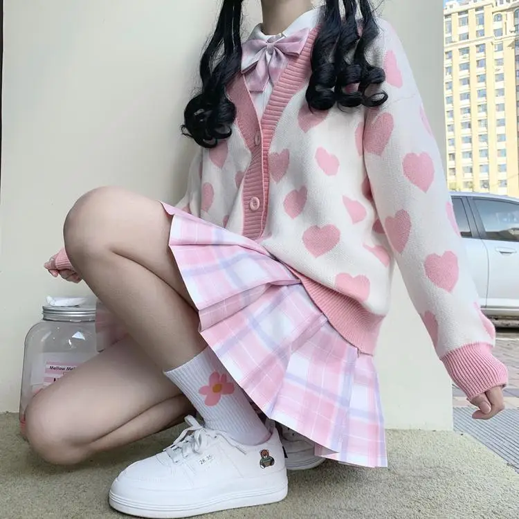 Kawaii Candy Hearts Harajuku Pastel Sweater - Special Edition