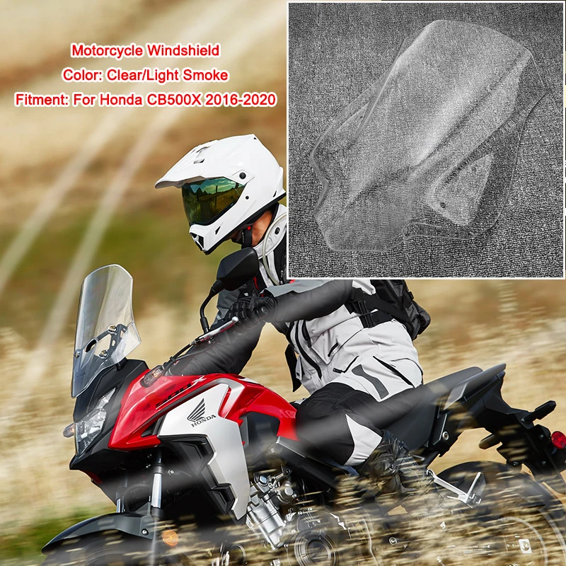 For Honda CB500X 2016 2017 2018 2019 2020 Motorcycle Windscreen Windshield Deflector Protector Motorcycle Wind Screen CB 500 X (28)